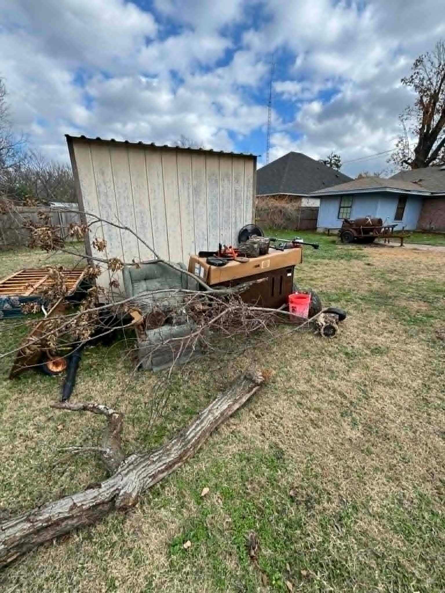 Before: Brush and Old Furniture